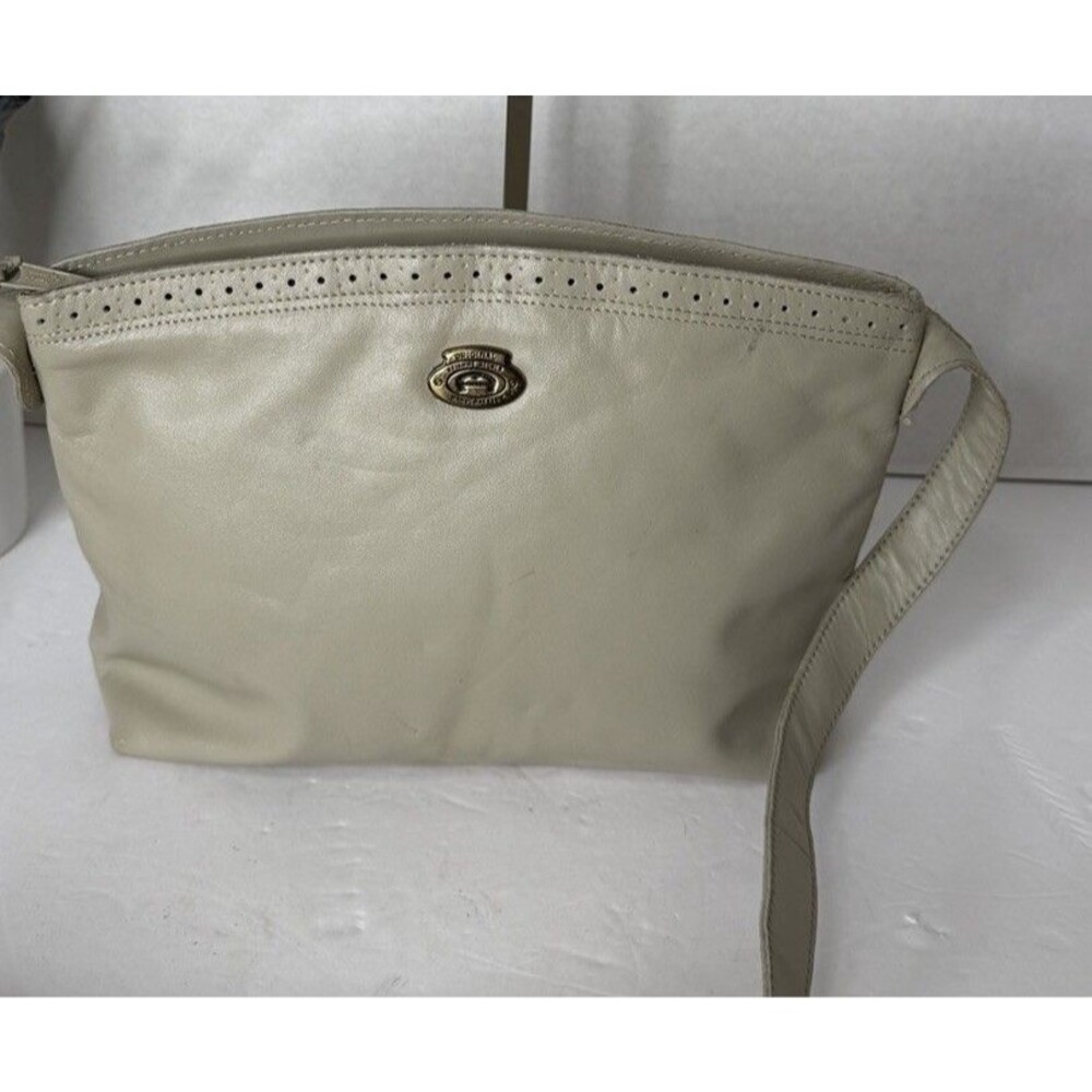 Vintage 1970’s ETIENNE AIGNER Leather Shoulder Bag Handbag Purse Beige